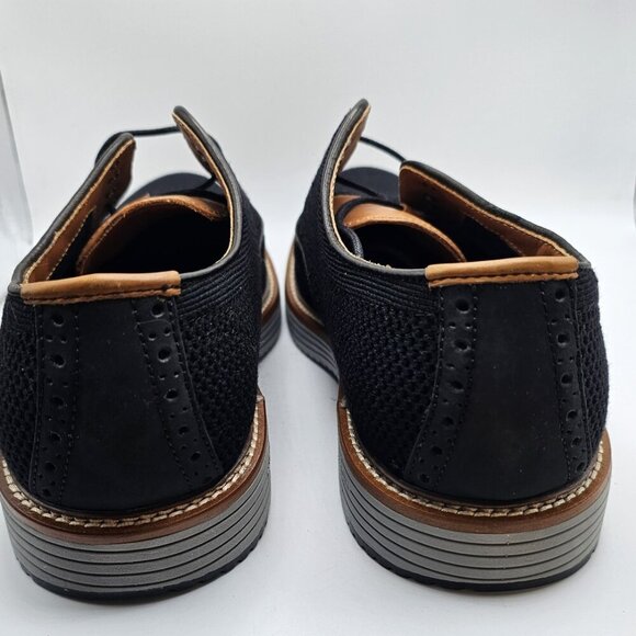 NWOB Men's Johnston‎ & Murphy Upton Knit Wingtip Shoes Black Size 11.5M - Picture 5 of 6